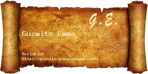 Guzmits Emma névjegykártya